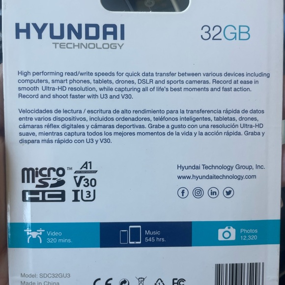 NEW Hyundai microSDHC 32g with adapter - never opened - Picture 2 of 2